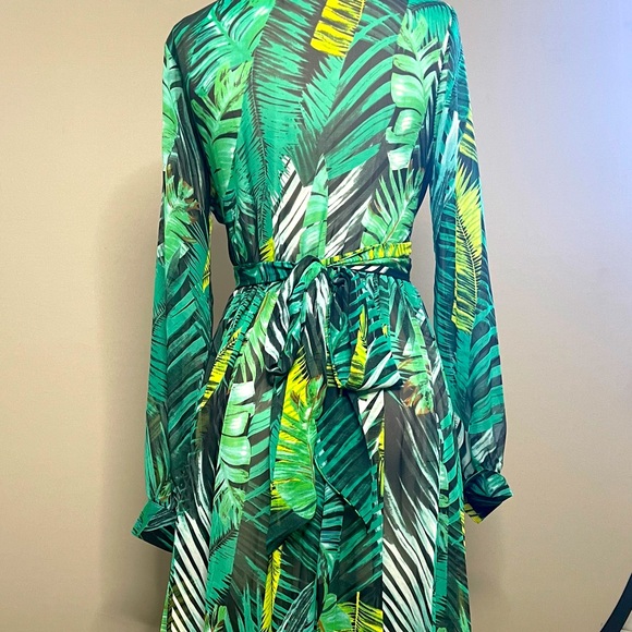 Jungle Print Long-Sleeve Maxi Dress - Picture 10 of 12